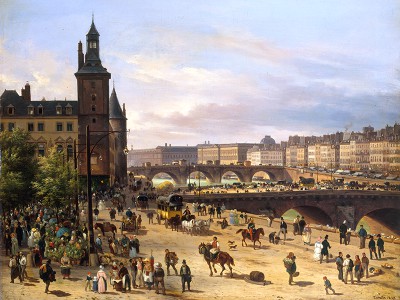 puzzle model The flower market, the Clock Tower, the Pont au Change and the Pont Neuf
