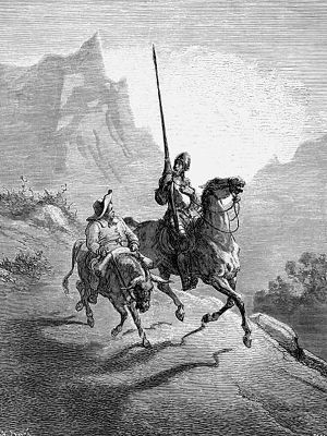 puzzle model Don Quijote and Sancho Panza