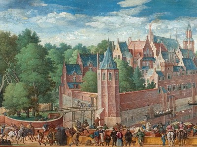 puzzle model Jeu d'oie sur le Hofvijver à La Haye (détail 1)