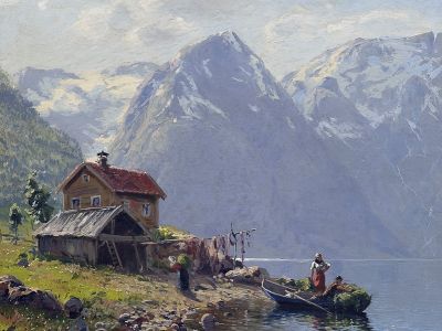 puzzle model Maison dans Le fjord