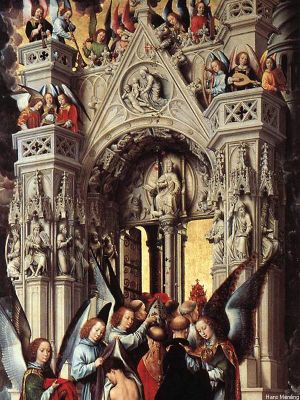 puzzle model Last Judgment, Triptych (detail of left panel)