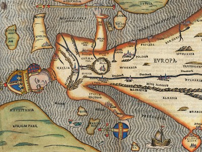 puzzle model Map of Europe in the Form of a Queen