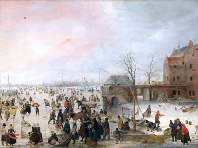 puzzle model A Scene on the Ice near a Town