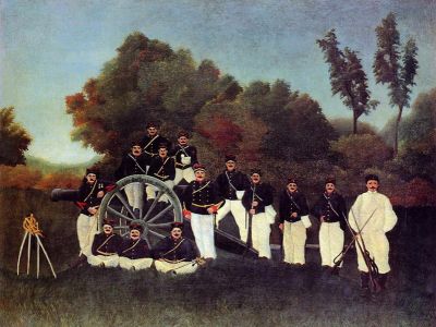 puzzle model Artillerymen
