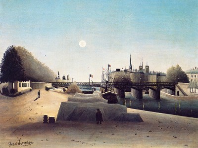 puzzle model A View of the Ile Saint Louis from Port Saint Nicolas Evening