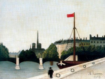puzzle model View of the Ile Saint-Louis from the Quai Henri IV