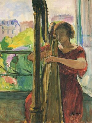 puzzle model A Girl Playing Harp