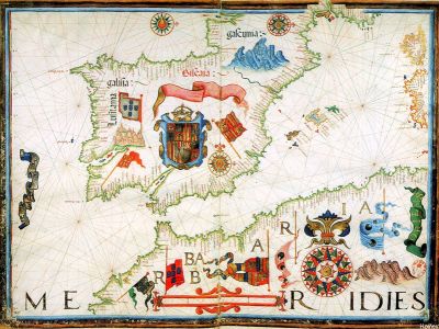 puzzle model Portulan Map of Ibrian Peninsula