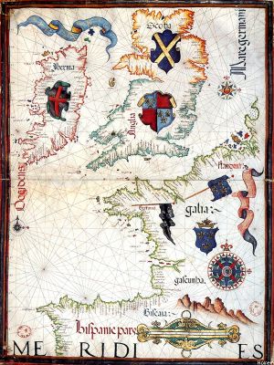 puzzle model Map of the coasts of France and Great Britain