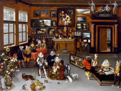 puzzle model Archdukes Albert and Isabella Visiting a Collector's Cabinet