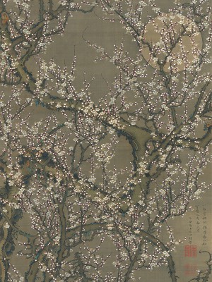 puzzle model Fleurs blanches de prunier et lune