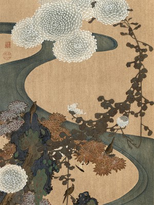 puzzle model Small Birds and Chrysanthemums