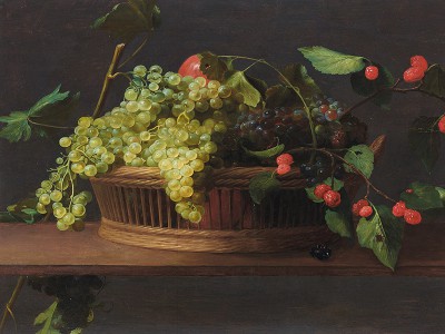 puzzle model A Basket of Grapes and Raspberries on a Ledge