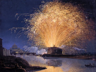 puzzle model Fireworks over Castel Sant'Angelo in Rome