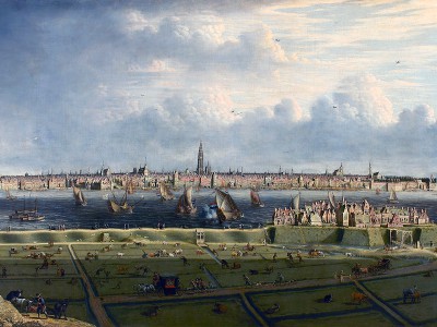 puzzle model View of the city and the roads of Antwerp