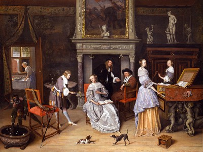 puzzle model Intérieur de fantaisie avec Jan Steen et la famille de Gerrit Schouten