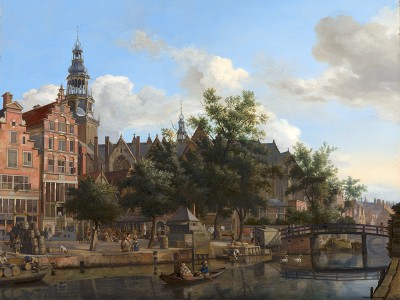 puzzle model View of Oudezijds Voorburgwal with the Oude Kerk in Amsterdam