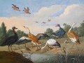 thumbnail Herons and Ducks on a River Bank