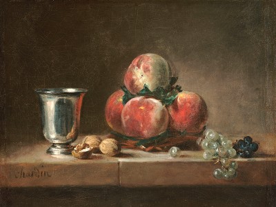 puzzle model Still Life with Peaches, a Silver Goblet, Grapes, and Walnuts