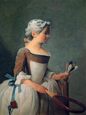 puzzle model Girl with Racket and Shuttlecock