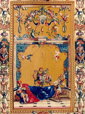 puzzle model Violin and Lute Players in the Grotesque Style (tapestry)