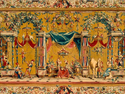 puzzle model The Camel, grotesque decoration (tapestry)