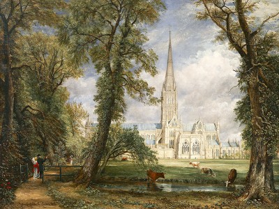 puzzle model La Cathédrale de Salisbury depuis le jardin de l'évêque