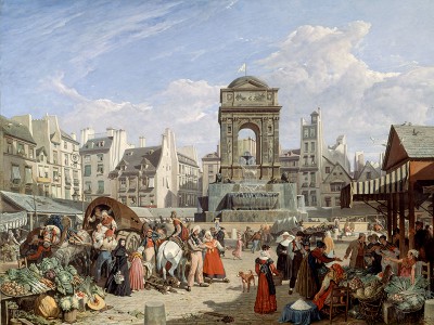 puzzle model Le Marché et la fontaine des Innocents, Paris
