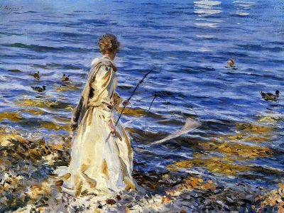 puzzle model Girl Fishing at San Vigilio