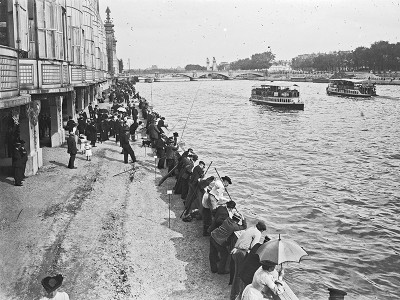 puzzle model Fishermen on the Quays of the Seine. Alexandre III Bridge