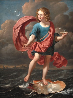 puzzle model Boy Blowing Soap Bubbles. Allegory on the Transitoriness and the Brevity of Life
