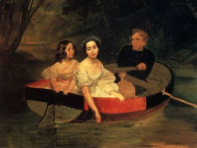 puzzle model Autoportrait dans une barque avec la baronne Meller-Zakomelskaya