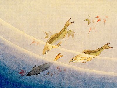 puzzle model Fish and Red Leaves
