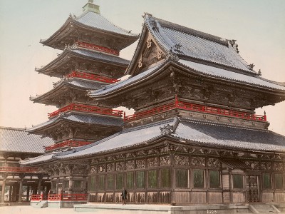 puzzle model Main Hall and Pagoda of Shitenno-ji