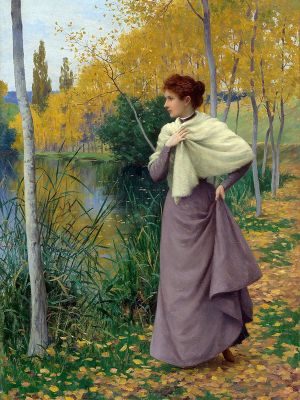 puzzle model Autumn on the Shore of The Lake