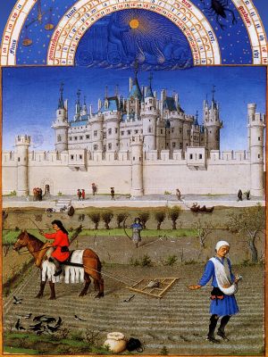 puzzle model October(Sowing.The Louvre palace in the background)