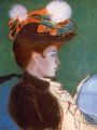 thumbnail Young Woman Reading a Newspaper
