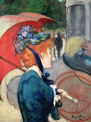 puzzle model Woman with Umbrella