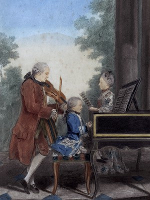 puzzle model Portrait of Wolfgang Amadeus Mozart playing in Paris with his father and sister