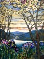thumbnail Stained Glass Window : Magnolias and Irises