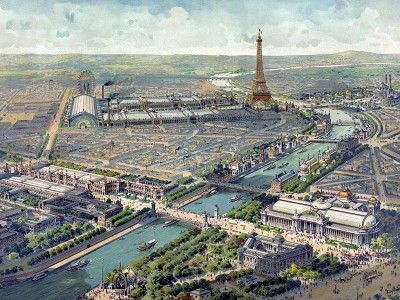 puzzle model Panoramic view of the 1900 Paris World Fair