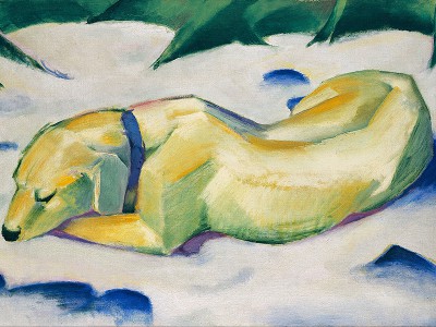 puzzle model Dog Lying in the Snow