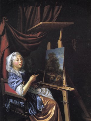 puzzle model Selfportrait at her Easel