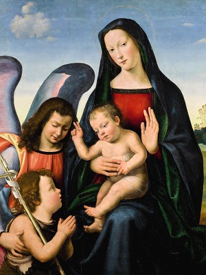 puzzle model The Virgin and Child with the young Saint John the Baptist and an angel