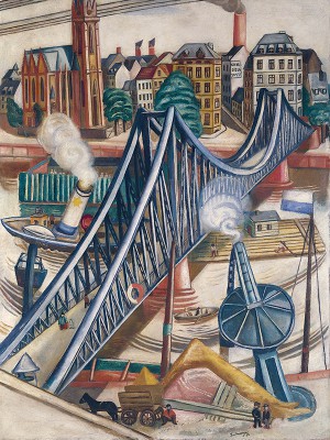 puzzle model The Iron Bridge (View of Frankfurt)