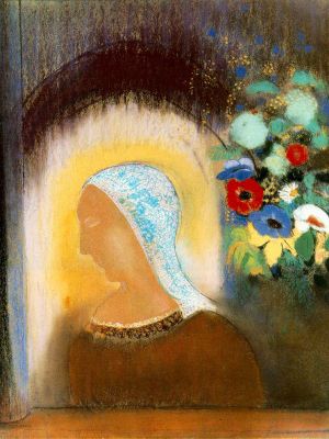 puzzle model Profil Of Woman With Flowers