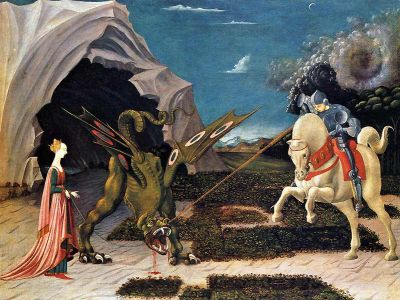 puzzle model St Georges et Lle dragon