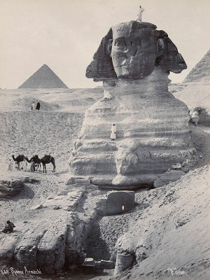 puzzle model The Sphinx of Giza with the Third Pyramid, Egypt