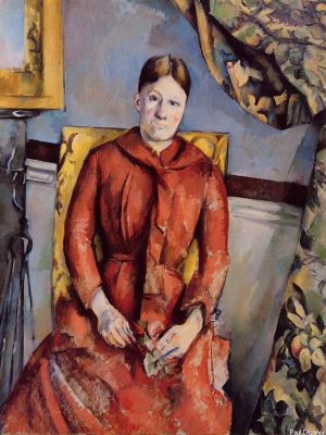 puzzle model Madame Cézanne (Hortense Fiquet) in a Red Dress