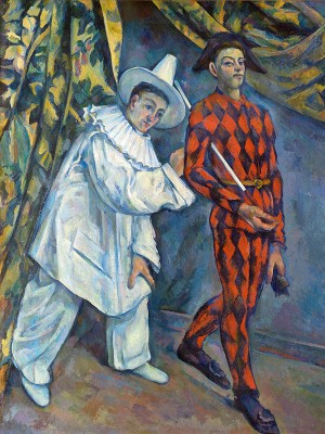 puzzle model Mardi gras (Pierrot and Harlequin)